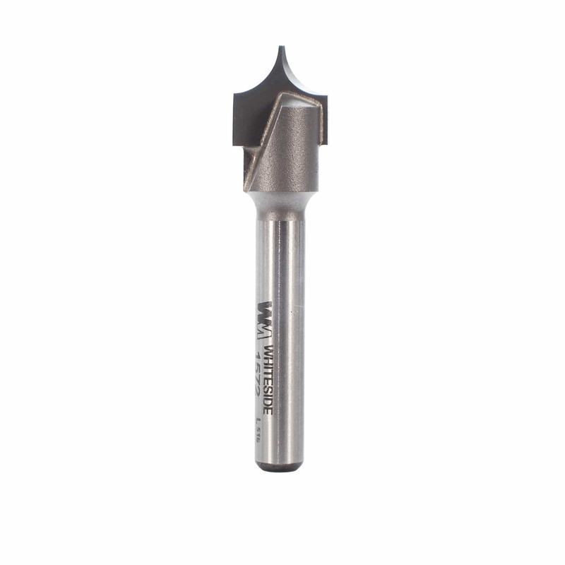 1572 Pointed Round Over Router Bit 1/4" R 1/2" D 1/4" SH
